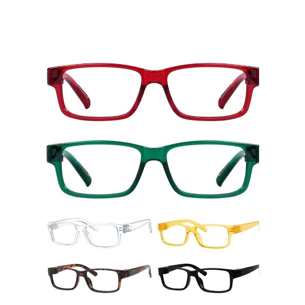 6 BFOCO Reading Glasses No Metal Screwless Spring Hinges Multicolor +1.00 s33